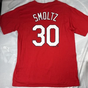 Men’s Medium St Louis Cardinals T Shirt Jersey #30 Smoltz - Picture 1 of 6