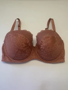 Victoria’s Secret Dream Angels Lined Demi Bra Size 36DD Dusty Rose Mauve Shine - Picture 1 of 7