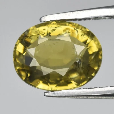 💎 Turmalina verde amarillenta natural ovalada de 1,76 quilates - sin calefacción, gema de Mozambique Foto 1 de 4