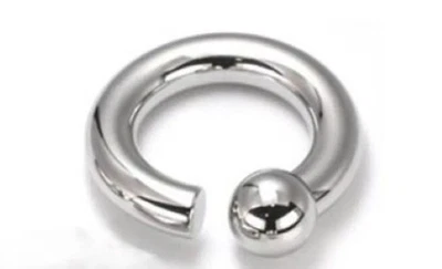 Sexy Anillo Troyano Cautivo Bola Tornillo Reverso Príncipe Alberto PA Escroto Público Foto 1 de 4