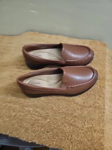 Clark's Collection Ellowyn Lux Damen Leder Slipper Halbschuh Braun Größe 9W - Bild 1 von 5