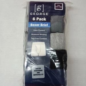 George Herren Cotton Stretch Boxershorts Unterwäsche 6er Pack Gr. 2XL (44-46) NEU - Bild 1 von 4