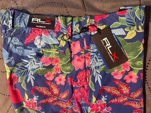 RALPH LAUREN RLX TAILORED FIT CASUAL GOLF SHORTS FLORAL PRINT SIZE 34 MEN $115 - Bild 1 von 5