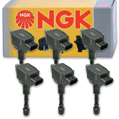 6 pc NGK Ignition Coils for 2013-2019 Nissan Pathfinder 3.5L V6 Spark Plug rq - Image 1 of 4