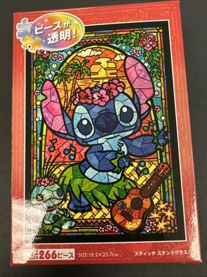 Stitch Stained Glass Puzzle 266pcs Tenyo DPG-266-758 Japan Disney New - Image 1 of 3