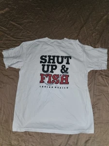 Shut Up At Fish T Shirt Charter Fishing Cancun Mexico Size Xl White  - Picture 1 of 6