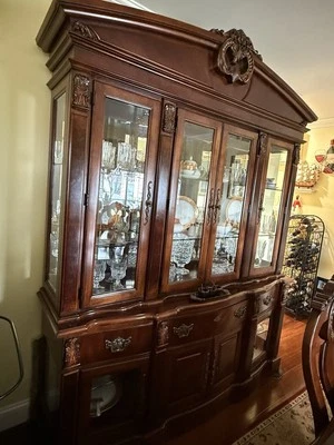 Formal Dinning Room Set, Heavy Wood - Image 1 of 2