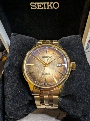 Reloj Seiko Hombre Automático Presage Cocktail Time Tono Dorado 41mm SRPK48 Foto 1 de 3