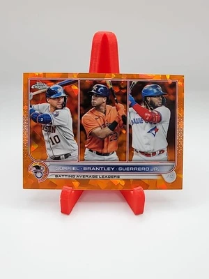 Topps 2022 edición cromo zafiro #165 AL ¡Líderes promedio de bateo naranja! 06/25 Foto 1 de 2