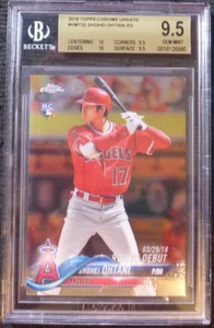 2018 TOPPS CHROME UPDATE SHOHEI OHTANI HMT32 RC DEBUT BGS 9.5 (NEAR PRISTINE 10) - Picture 1 of 2