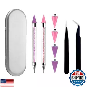 Wax Pencil for Rhinestones,6 Wax Tips Rhinestone Picker Tool, Nail Rhinestone - Picture 1 of 5