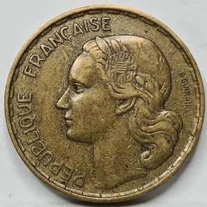 FRANCE Guiraud 50 Francs 1954 Paris VF+ Scarce KM 918.1 Cockerel Bird #B48 - Picture 1 of 2