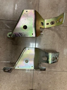 HOLDEN HJ HX HZ STATESMAN REAR BUMPER BAR IRONS **PAIR** **GOLD ZINC PLATED** - Picture 1 of 5