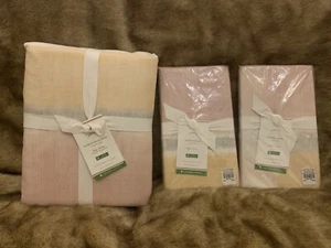 Pottery Barn Medora Duvet Cover Set King 2 King Sham Pink Grey Yellow Watercolor - Picture 1 of 3