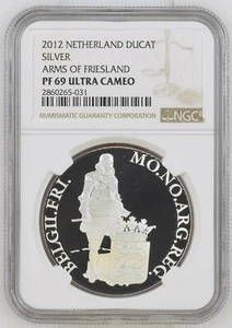 2012 Netherlands Silver Ducat Friesland Proof NGC PF69 Ultra Cameo - Picture 1 of 2