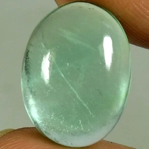 Natural Green Fluorite Oval Cabochon Super Gemstone 16.50Cts. 15x 18x 07mm - Picture 1 of 3