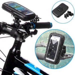 Waterproof  360° Motor Bike Bicycle Phone Stand Case Mount Holder For All Mobile - Picture 1 of 13