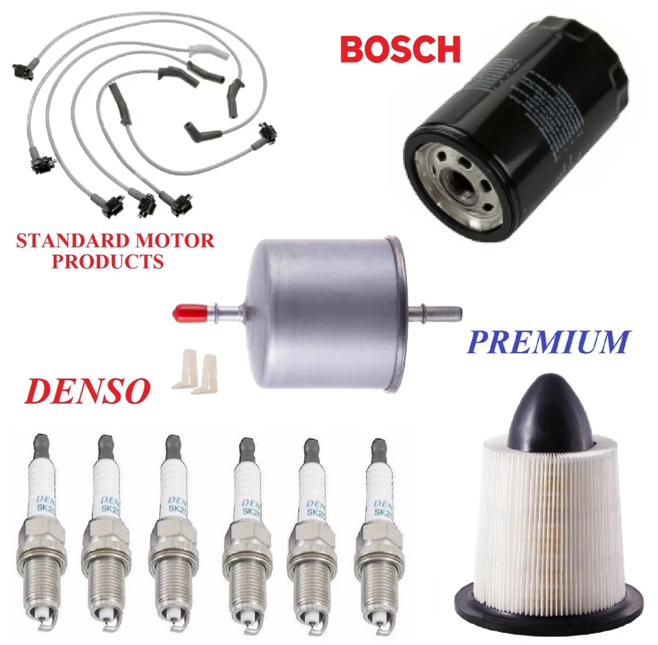 Kit de puesta a punto filtros de combustible de aceite de aire tapones de cable para Ford Mustang V6 3,8 L 1994-1997 Foto 1 de 1