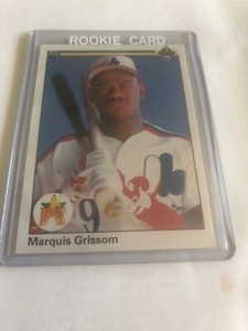 1990 Upper Deck #9 Marquis Grissom Montreal Expos RC Rookie Card