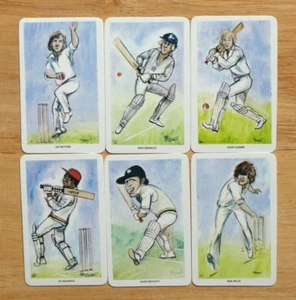 1979 Venorlandus World of Sport Unsere Helden Flik Karten x6 CRICKET - Bild 1 von 8