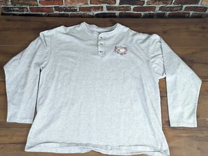 Vintage 90s Embroidered Biketoberfest Henley Daytona Motorcycle Single Stitch L - Bild 1 von 8