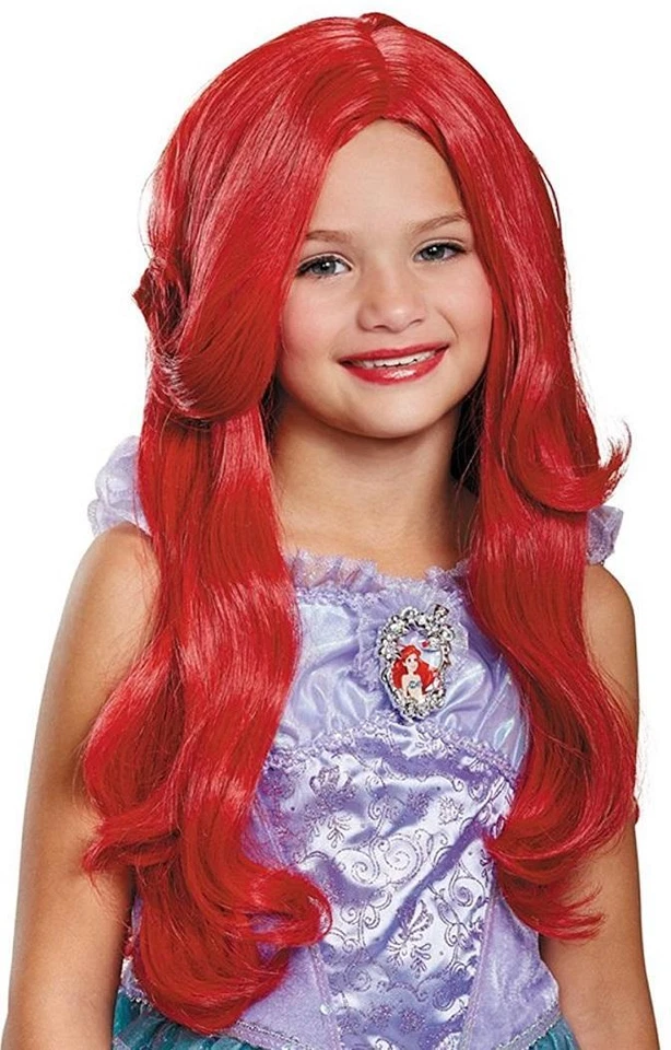 Peluca Ariel Disney Princesa Sirenita Vestido Elegante Halloween Disfraz Accesorio Foto 1 de 1