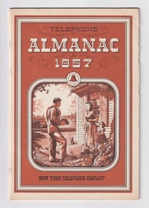 Vintage 1957 Telephone ALMANAC New York Telephone Company Bell Telephone System - Picture 1 of 2