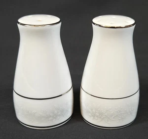 Noritake Cumberland Elegant White China with Floral Edge & Platinum Rings - Picture 1 of 35