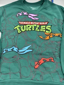 NWT TMNT Boys Crewneck Relaxed Fit Soft French Terry Sweatshirt Size Large 10/12 - Picture 1 of 9