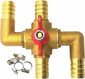 Automobile Integrated 4-Way Heating Water Manual Control Valve Solid Brass Car H - Picture 1 of 12