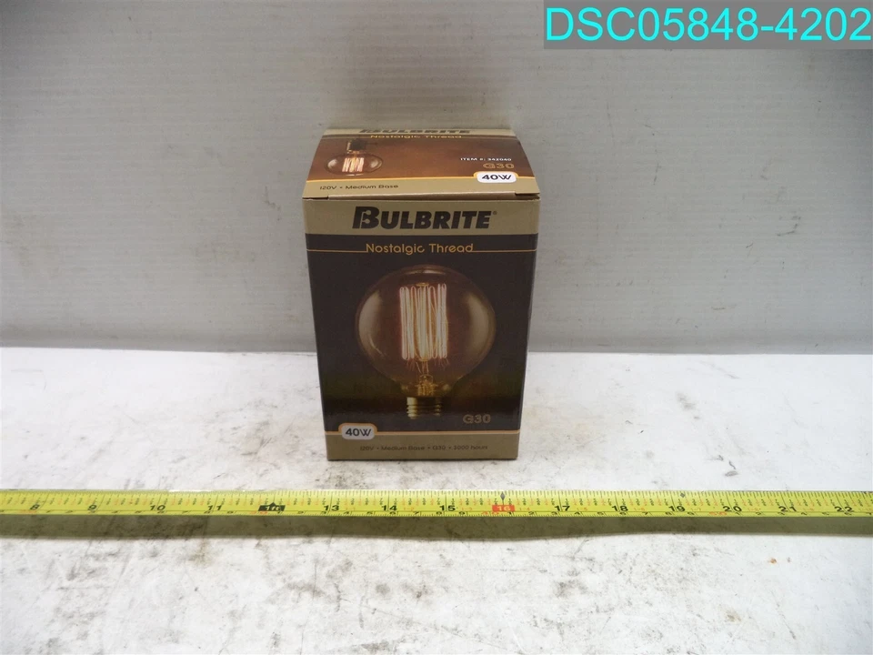 QTY=41: Bulbrite 342040 40 Watt G30 White Globe 739698342009 - Image 1 of 4