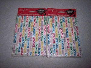 2 paquetes de notas de agradecimiento ~ graduación/cumpleaños, etc. NUEVO EN PAQUETE - Imagen 1 de 5