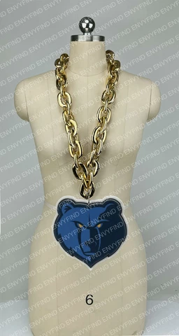 New NBA MEMPHIS GRIZZLIES Gameday BIG Fan Chain GOLD Fanchain Cover