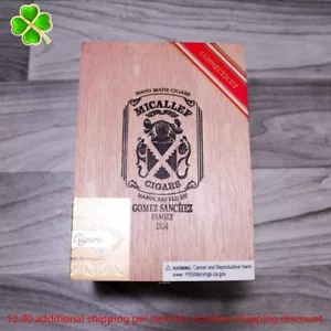 Caja de cigarros de madera vacía Micallef Gomez Sanchez Connecticut Toro 7" x 5" x 4,5" - Imagen 1 de 11