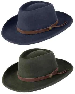 Hoggs of Fife Perth Crushable Felt Water Repellent Broad Brim Country Hat