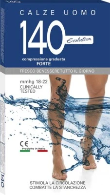 Calzini gambaletto riposante da uomo in cotone den 140 Cabifi calze compressione - Immagine 1 di 3