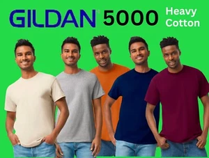 Paquete de 10 camisetas Gildan 5000 de algodón pesado SM - granate gris marino Tx o paquete 02 - Imagen 1 de 7