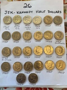 Kennedy Half Dollars 26 1966-1996 Starter Set 4-40%, 22 clad, Reduced by $50 now - Picture 1 of 8
