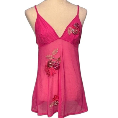 Vestido Babydoll Victorias Secret Lentejuelas Florales Talla M Foto 1 de 4