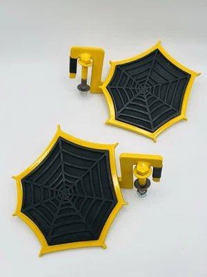 Clavijas de pie para Jeep JK/JL/JT 07-Nuevo DISEÑO DE TELA DE ARAÑA PC de metal con inserto de goma Foto 1 de 4