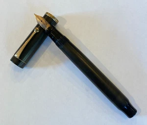 Vtg Oversize Lucky Curve Parker Fountain Pen w/ Parker 14K Nib Unrestored 5 1/2" - Picture 1 of 20
