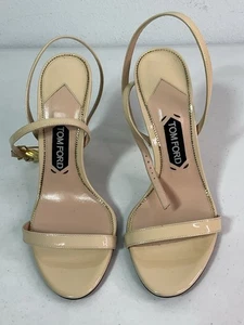 Tom Ford beige Knöchel Vorhängeschloss 4" Stiletto Schuhe. Gr. 39. Top Zustand. - Bild 1 von 17
