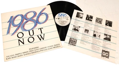 QUEEN/KATE BUSH/DIVINYLS/HOODOO GURUS/UB40 "1986 Out Now" Aus Press EX Vinyl LP - Image 1 of 4