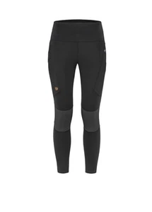 --NEW-- Fjallraven Abisko Trekking Tights Pro Womens, MEDIUM Black/Iron Grey - Picture 1 of 11