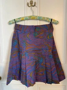 Biba 1960s Vintage Skirt In Psychedelic Print - Picture 1 of 2