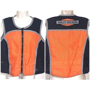 Harley Davidson Womens XL Zip Front Nylon Vest Classic Colors Genuine 97246-01VW - Imagen 1 de 12