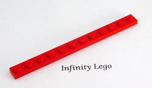 8 LEGO Red Plate 1 x 12 (60479) - (8 Pieces) - Picture 1 of 2