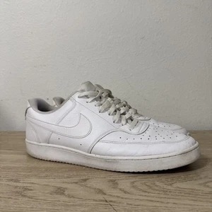 Nike Triple White Court Vision Sneakers Low Top Sneakers Shoes Mens Size 14 - Picture 1 of 15