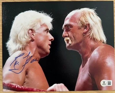 RIC FLAIR FIRMADO AUTOMÁTICO 8X10 WWE WWF CON FOTO DE HULK HOGAN BAS BGS AUTOGRAFIADO D Foto 1 de 3