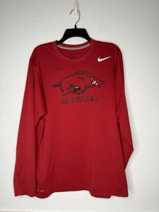 Nike Arkansas Razorbacks Dri-FIT Performance Long Sleeve Shirt Mens Large NCAA - Picture 1 of 4